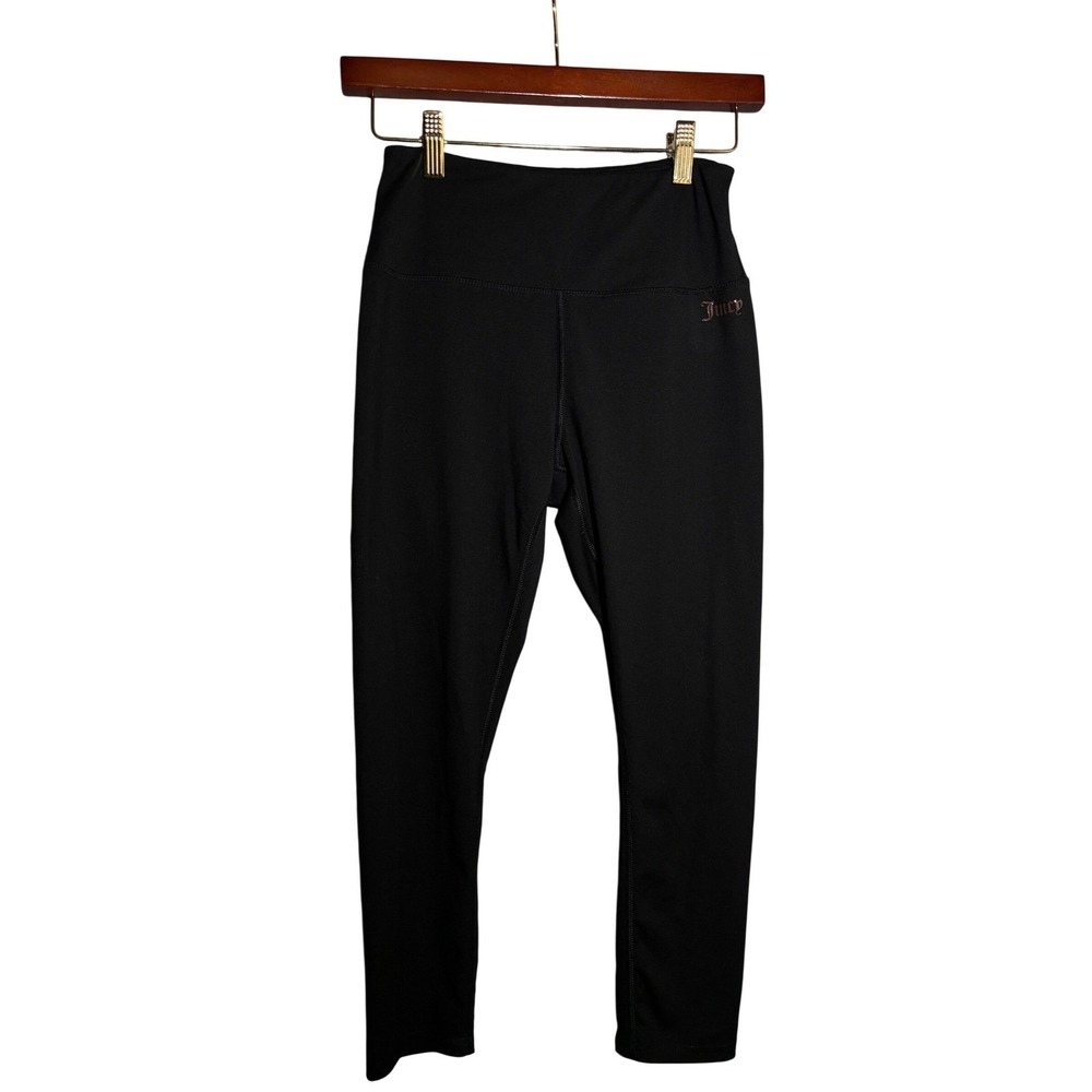 Juicy Couture Sport Womens‎ S High Waisted Cropped Leggings Bronze Logo Y2K 90s